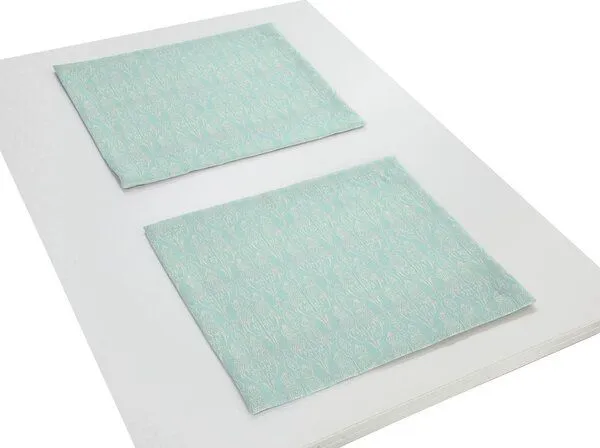 Nature by Adam Nature by Adam Tischset 2er Pack aus 100% Bio-Baumwolle - Little Parrot, Hellblau, – Produktbild 2 von 4