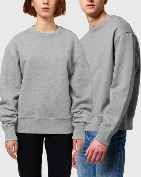 YTWOO YTWOO Dicker schwerer Sweater aus Bio-Baumwolle | Pullover oversized, Grau meliert, – Produktbild 1 von 4