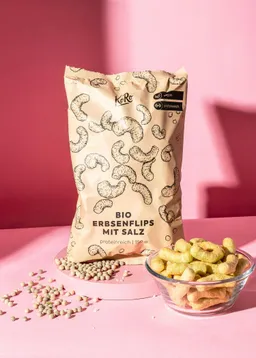 KoRo Bio Erbsenflips mit Meersalz 150 g – Produktbild 1 von 1