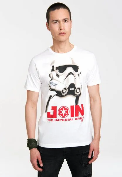 LOGOSH!RT LOGOSH!RT - Star Wars - Stormtrooper - T-Shirt - 100% Organic Cotton, Weiss, – Produktbild 3 von 4