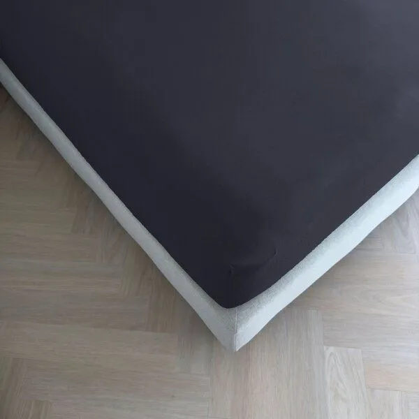 Kayori Kayori Topper Spannbetttuch Baumwollsatin, Navy, – Produktbild 2 von 4