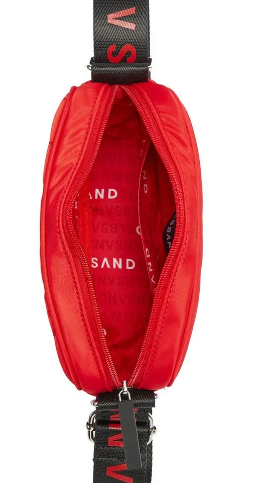 Elbsand Elbsand Umhängetasche Minibag, Crossbody Bag, Damentasche, Schultertasche, Handtasche Damen zum Umhängen aus weichem Material mit Steppung VEGAN, Rot, – Produktbild 5 von 5