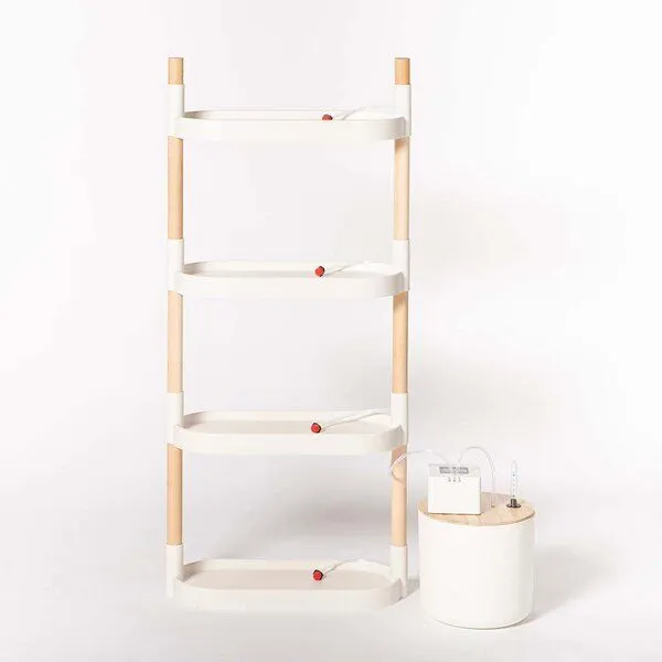 CitySens CitySens Blumenregal mit 4 Ablagen und automatischer Bewässerung., Weiss, – Produktbild 1 von 4