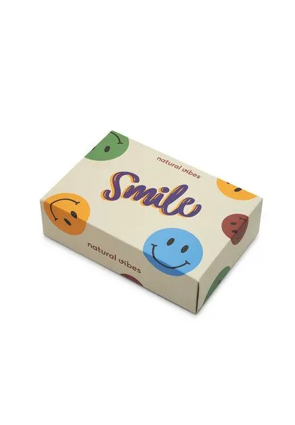 Natural Vibes Natural Vibes 2-Pack Smiles Bio GOTS | Geschenkset | Bunte Tennissocken | Herren Damen Socken | – Produktbild 5 von 8