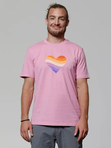 watapparel watapparel T-Shirt Unisex Rainbow Heart, Bubble pink, – Produktbild 2 von 3