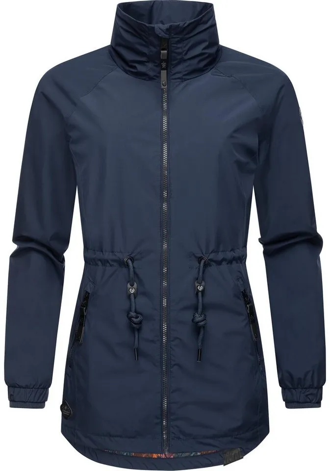 ragwear ragwear Outdoorjacke Tacy wasserdichte Damen Übergangsjacke mit hohem Kragen, Blau, – Produktbild 2 von 5