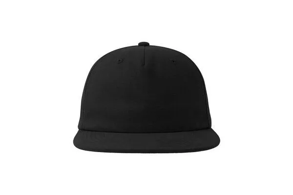 Atlantis Headwear Atlantis Headwear Old-School-Kappe aus einer Mischung aus recyceltem und Bio-Baumwoll, Schwarz, – Produktbild 3 von 4