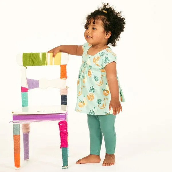 Sense Organics Sense Organics Baby Leggings, Modell LARA, Smaragdgrün, – Produktbild 2 von 4