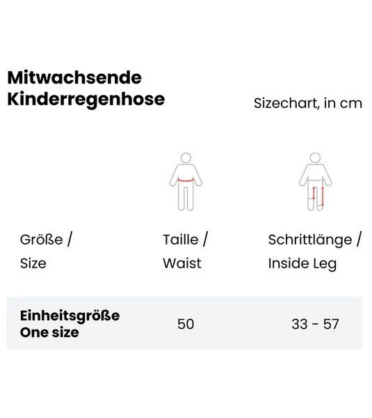 Raincombi Raincombi Mitwachsende Regenhose für Kinder von 0 bis 6 Jahre, Schwarz, – Produktbild 2 von 4