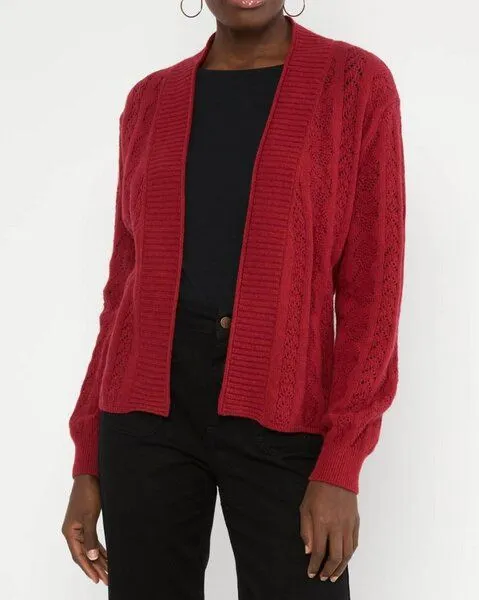 blutsgeschwister Blutsgeschwister Fine Craft Cocoon Cardigan aus Biobaumwolle und Wolle, Wicked love red (rot), – Produktbild 2 von 4