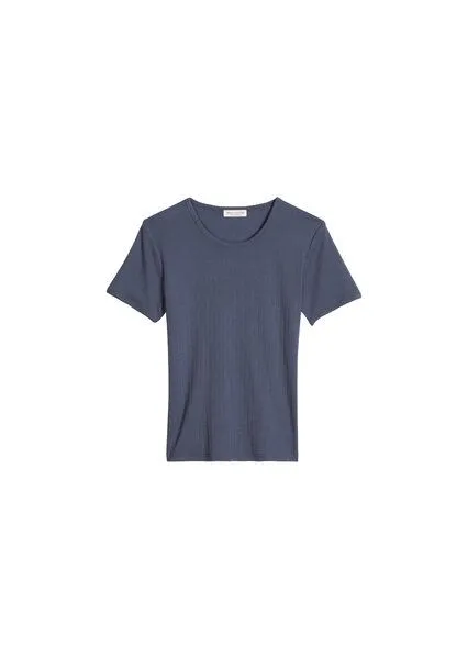 Marc O'Polo Marc O'Polo Lounge-Top kurzarm | Baumwolle GOTS, Odessey blue, – Produktbild 4 von 4