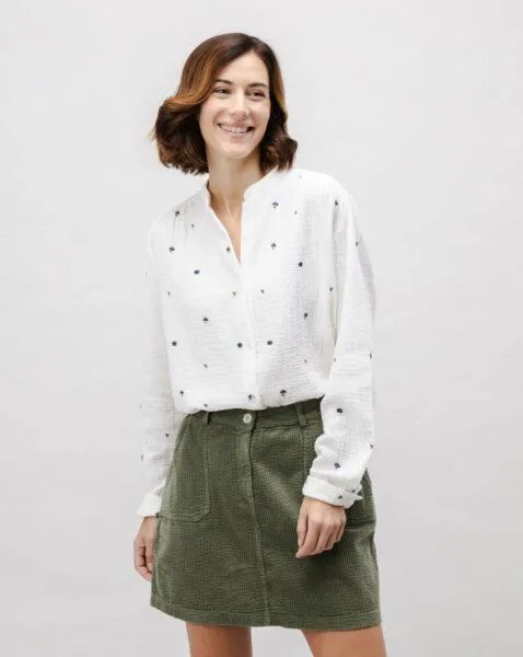 Brava Fabrics Brava Fabrics Corduroy Short Skirt Stein Grün – Produktbild 4 von 4