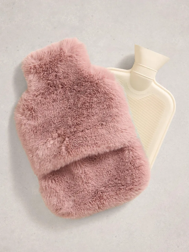 White Stuff Wärmflasche mit Webfellbezug - Einheitsgröße, Rosa multi, – Produktbild 2 von 3
