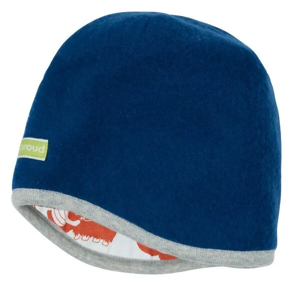 loud + proud loud + proud Babys & Kinder Mütze Wollfleece, GOTS-zertifiziert, Ultramarin(blau), – Produktbild 1 von 3