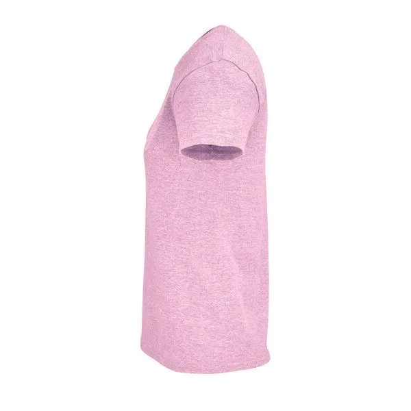 Sol's Sol's Damen T-Shirt Kurzarm Rundhals aus Bio - Baumwolle, Heather light pink, – Produktbild 3 von 3