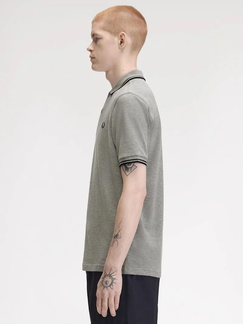 Fred Perry Fred Perry Poloshirt Tipped M3600 Grau 88C - Größe XL, Grau, – Produktbild 2 von 5