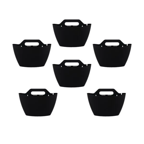CitySens CitySens 6er-Pack Wand-Blumentopf, Schwarz, – Produktbild 2 von 3