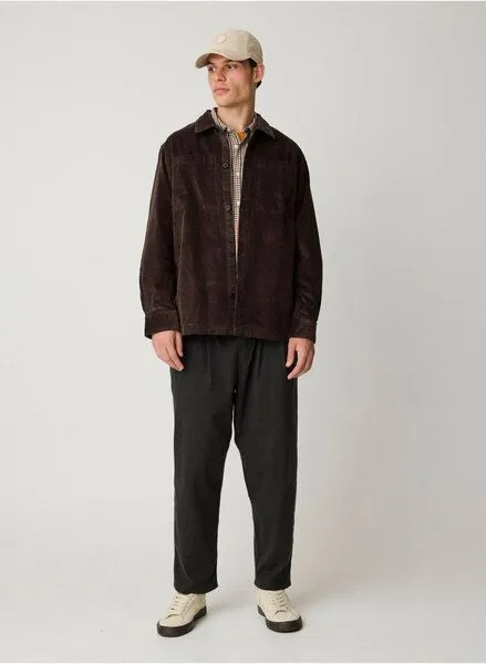 KnowledgeCotton Apparel KnowledgeCotton Apparel Lockeres Cord-Overshirt aus Bio-Baumwolle, Braun-chocolate-torte, – Produktbild 3 von 4