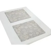 Nature by Adam Nature by Adam Tischset 2er Pack aus 100% Bio-Baumwolle - Made in Germany - Flower Cuveé Light, Hellgrau, – Produktbild 1 von 1