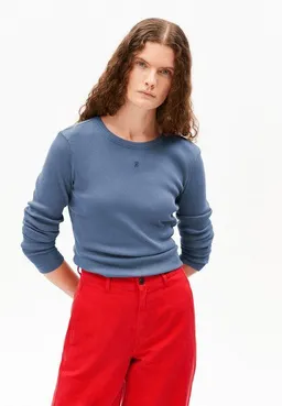 ARMEDANGELS ARMEDANGELS GMT DYE RIB Damen Ripp-Longsleeve aus Bio-Baumwoll Mix – Produktbild 1 von 1
