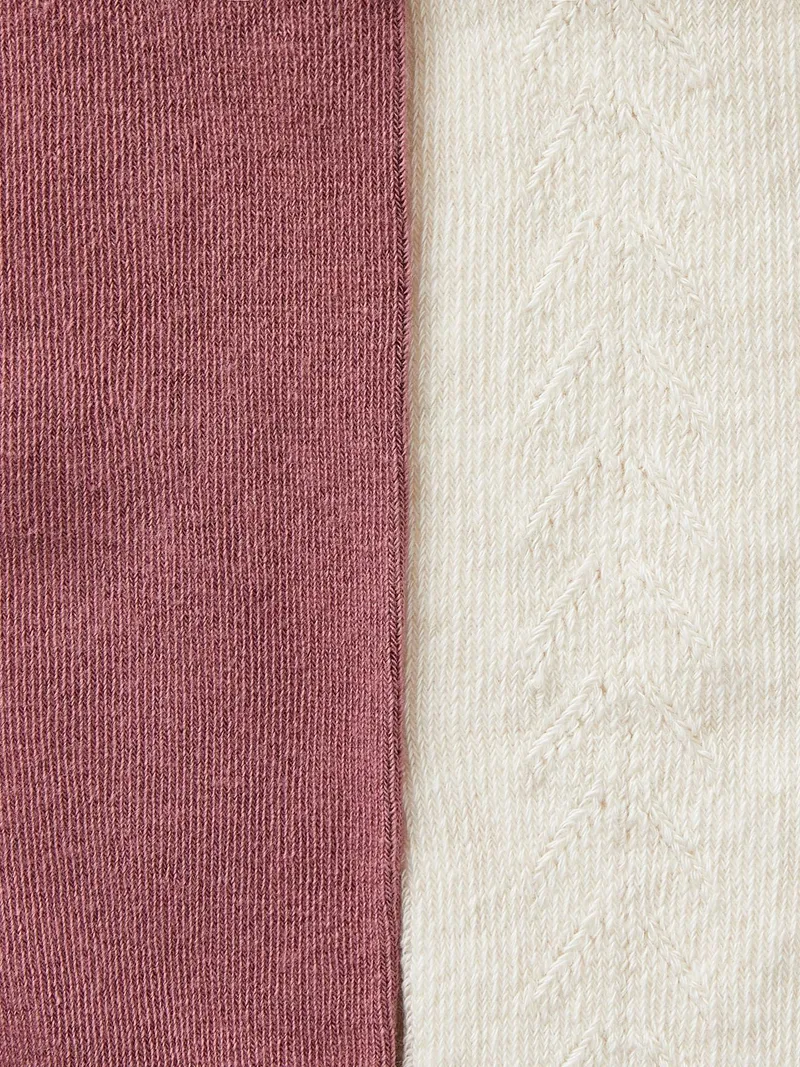 Vertbaudet 2er-Pack Mädchen Baby Strumpfhosen, Pack pflaume, – Produktbild 2 von 2