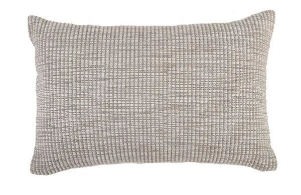 liv interior liv interior Recyceltes In-/Outdoor Kissen MELANGE, Hellgrau, – Produktbild 4 von 4