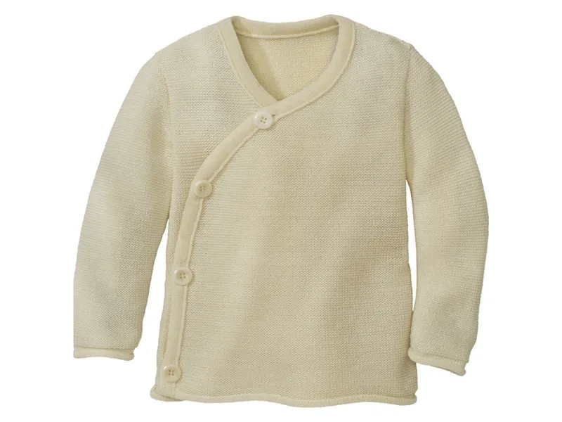 Disana Disana Baby Jacke Bio-Merinowolle melange-natur Gr.50/56, Natur, – Produktbild 1 von 2