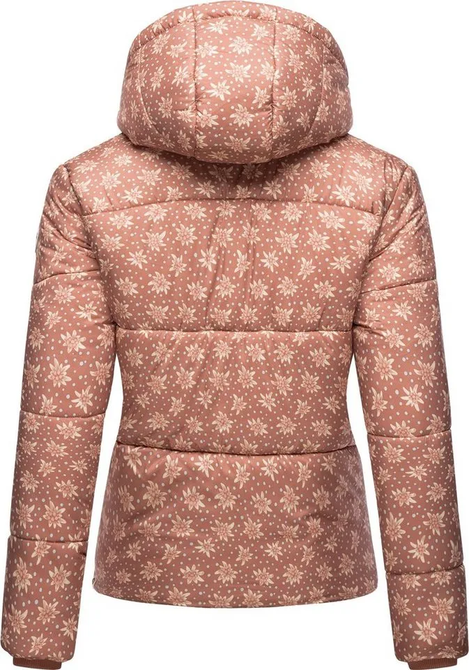 ragwear ragwear Steppjacke Relive Remake Modische cropped Winter Kurzjacke, Braun|rosa, – Produktbild 4 von 5