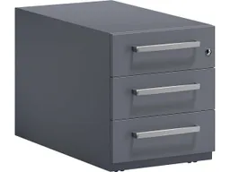 Bisley Bisley Rollcontainer "Note" mit Griff, 3 Schubladen T 77,5 cm anthrazitgrau – Produktbild 1 von 1