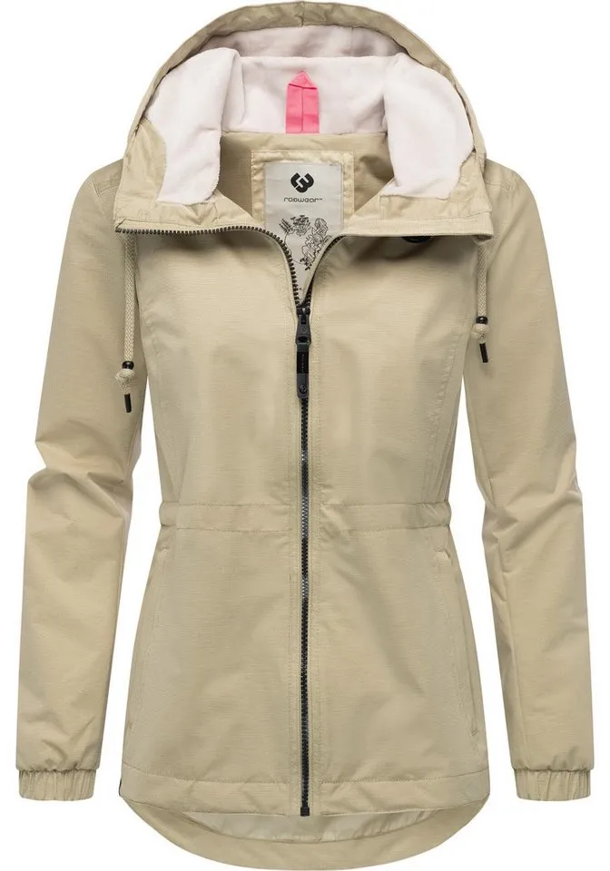 ragwear ragwear Outdoorjacke Dankka Tech Stylische Damen Übergangsjacke aus wasserdichtem Material, Braun, – Produktbild 5 von 5
