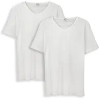 Living Crafts LIVING CRAFTS - Herren T-Shirt, 2er-Pack - Weiß (100% Bio-Baumwolle), Nachhaltige Mode, Bio Bekleidung, Weiß, – Produktbild 1 von 5