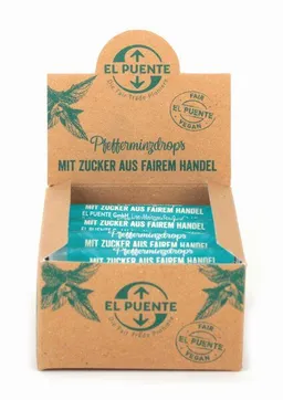 El Puente El Puente Vegane Pfefferminzdrops in 10er Rollen | Fair Trade | Vegan | Glutenfrei – Produktbild 1 von 1