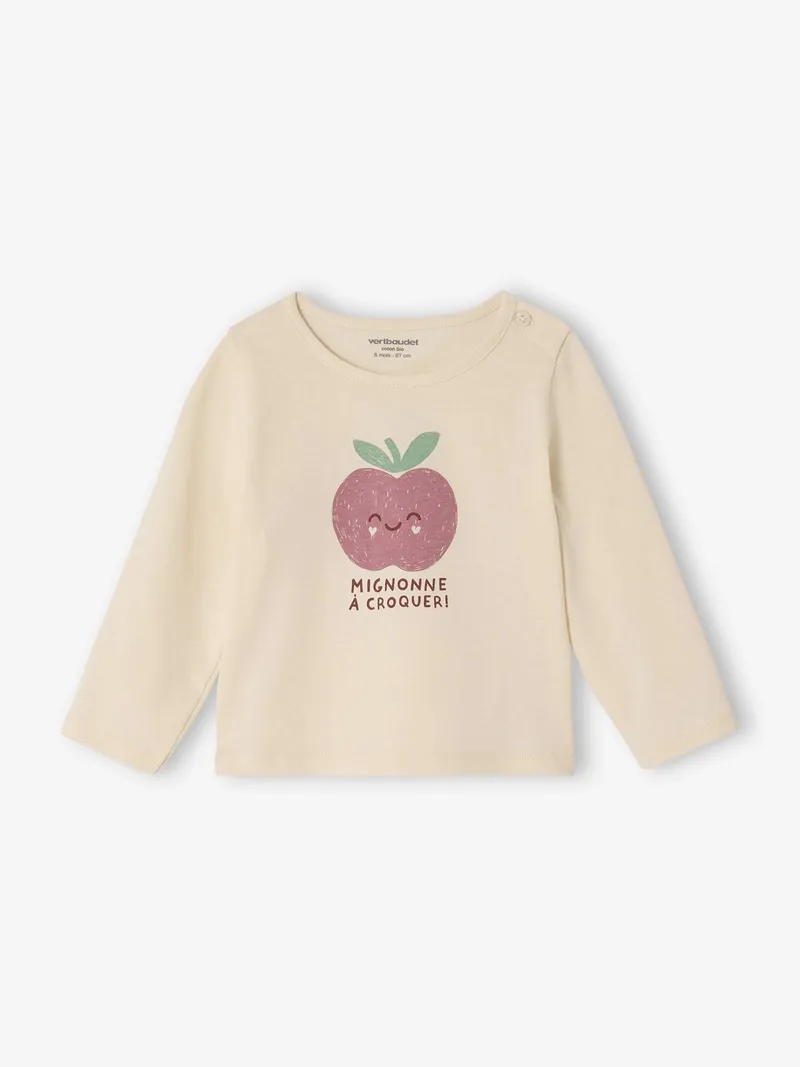 Vertbaudet 3er-Pack Baby Langarmshirts BASIC, Altrosa, – Produktbild 2 von 4