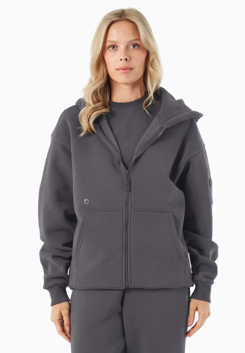 ORGANICATION ORGANICATION Herren vegan Hoodie Full Zip Jenna Shadow Grey, Grau, – Produktbild 1 von 1