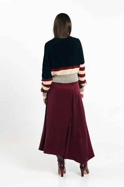 Suite 13 Lab Suite 13 Lab Nelas Baumwoll-Pulli mit asymmetrischen Streifen, Schwarz, – Produktbild 3 von 4