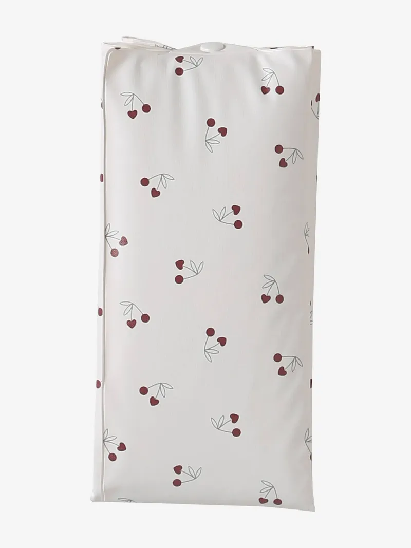 Vertbaudet Baby Reise-Wickelunterlage, Beige/kirschen cherry, – Produktbild 2 von 4