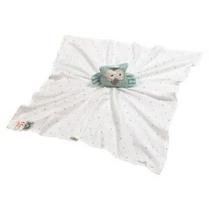 Pat und Patty Pat und Patty Personalisertes Schmusetuch/ Schnuffeltuch, Greifling „Eule“, 100 % Baumwolle-kbA – Produktbild 2 von 4