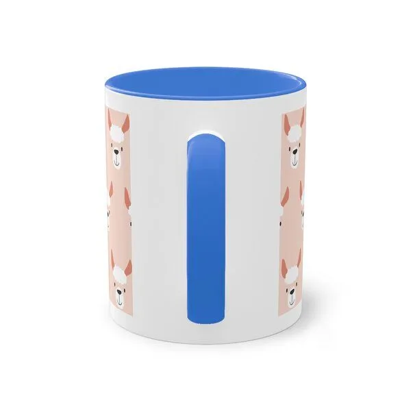PepMelon PepMelon Lama Tasse mit Farbe innen, Be Llamazing, lustige Lama Weihnachtstasse, Blau, – Produktbild 3 von 4