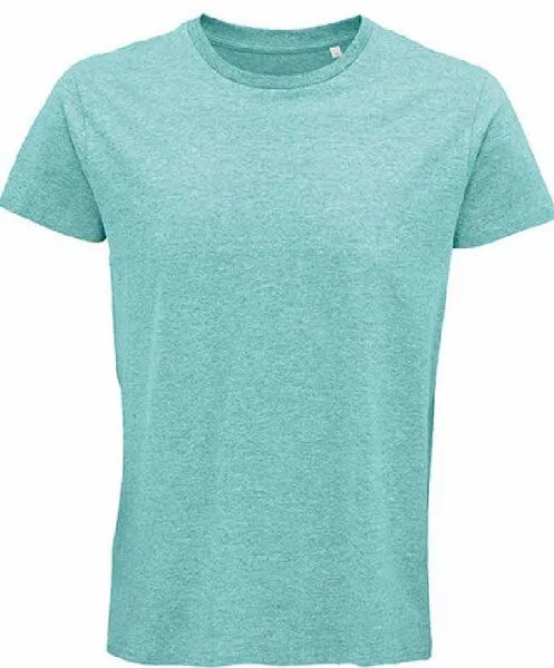 Sol's Sol's Herren T-Shirt Kurzarm Rundhals aus Bio - Baumwolle, Heather light green, – Produktbild 1 von 4