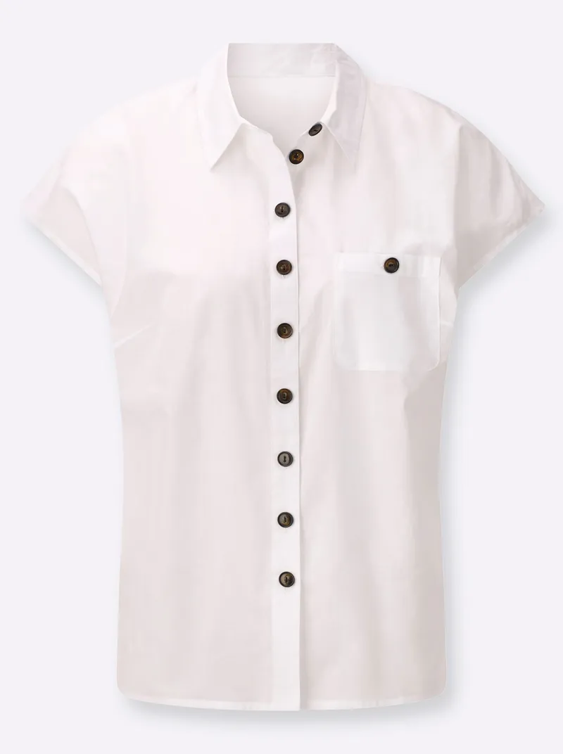 Witt Kurzarm-Bluse ecru, Ecru, – Produktbild 1 von 2