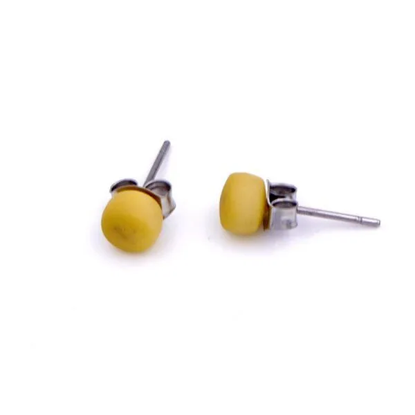 Mekhada Mekhada Tagua Ohrstecker TOPI 5 mm, Gelb, – Produktbild 1 von 1