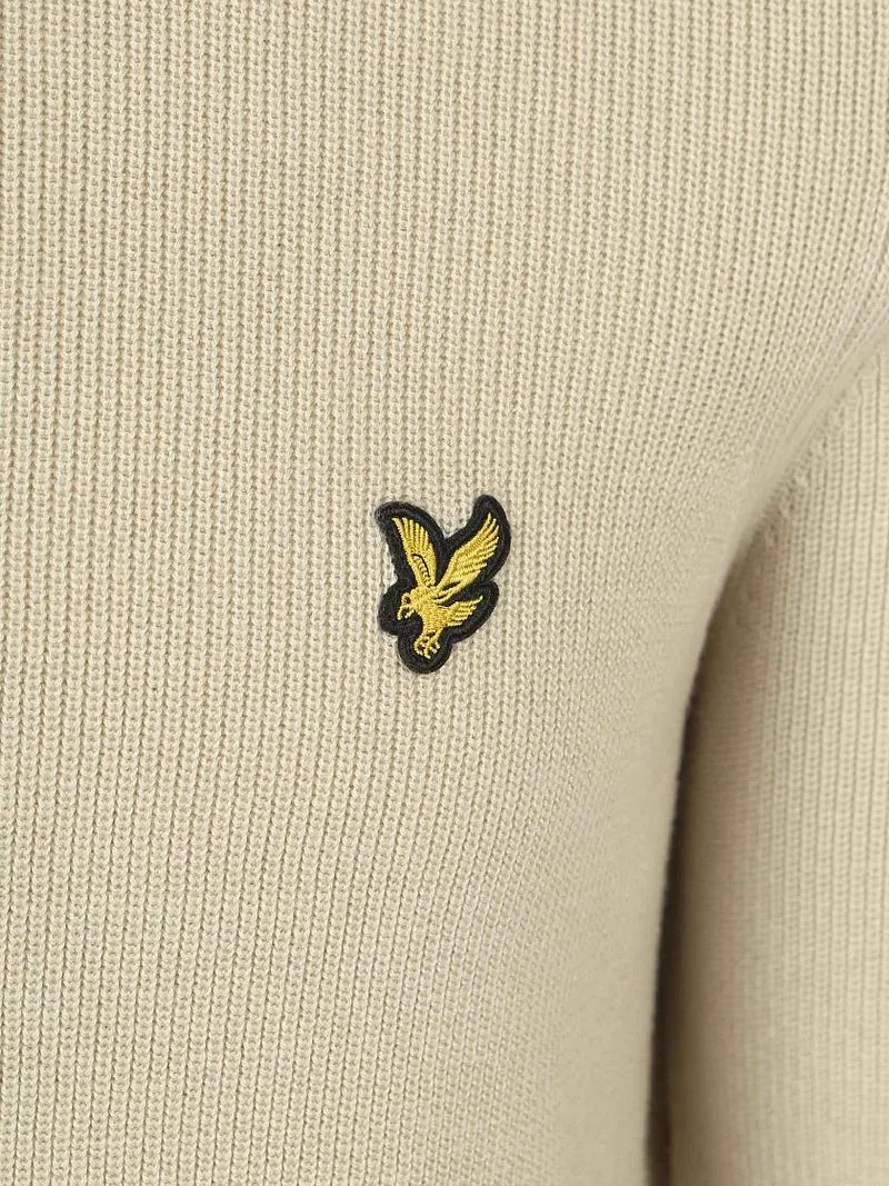 Lyle and Scott Lyle & Scott Rib Pullover Greige - Größe M, Grau, – Produktbild 3 von 4