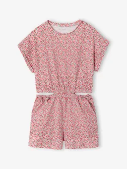 Vertbaudet Kurzer Mädchen Jumpsuit mit Cut-out an den Seiten – Produktbild 1 von 1