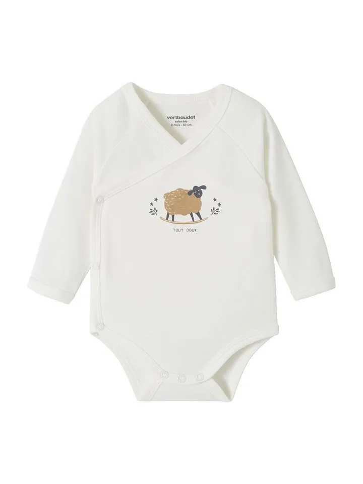 Vertbaudet Vertbaudet Kurzarmbody 5er-Pack Baby Wickelbodys 5er-Pack, Grau, – Produktbild 4 von 4