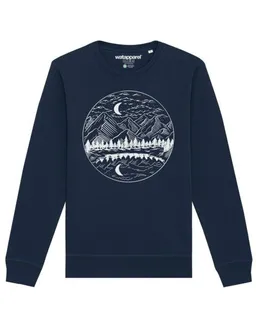 watapparel watapparel Sweatshirt Unisex Mountains by night – Produktbild 1 von 1