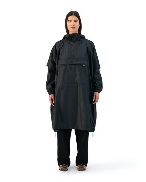 Maium Maium Vegan Regenmantel - Unisex Poncho - aus recycelten Materialien, Schwarz, – Produktbild 1 von 3