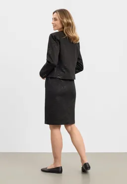 LAURIE LAURIE Damen vegan Rock Simone Black Bloom Print – Produktbild 1 von 1