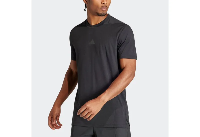 adidas Performance adidas Performance T-Shirt DESIGNED FOR TRAINING WORKOUT mit Rundhalsausschnitt, ohne Verschluss, sportlicher Stil, Schwarz, – Produktbild 4 von 4