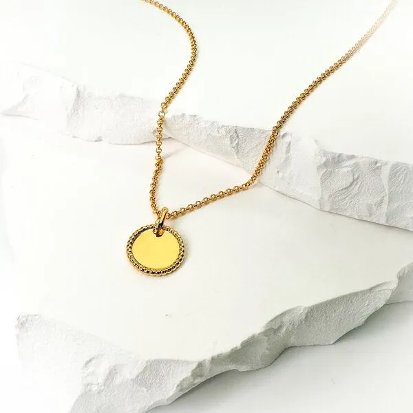 MOANINA MOANINA Kette Coin Felicia - 925 Silber/18k Gold Vermeil - 3 Längen, Gold, – Produktbild 1 von 4