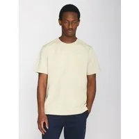 KnowledgeCotton Apparel KnowledgeCotton Apparel T-Shirt LOKE Badge aus Bio-Baumwolle - ROC/GOTS/Vegan, Beige (safari) (melange), – Produktbild 1 von 1